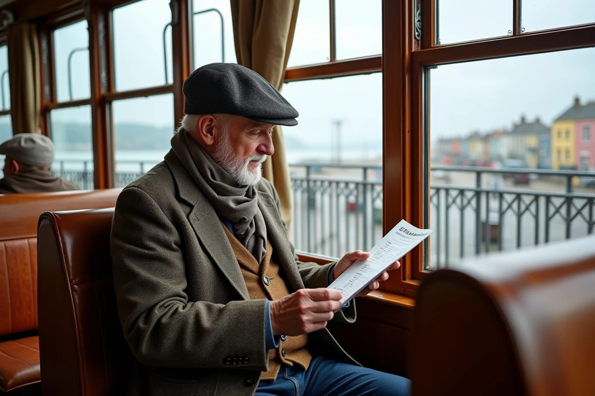 Homme âgé regardant l