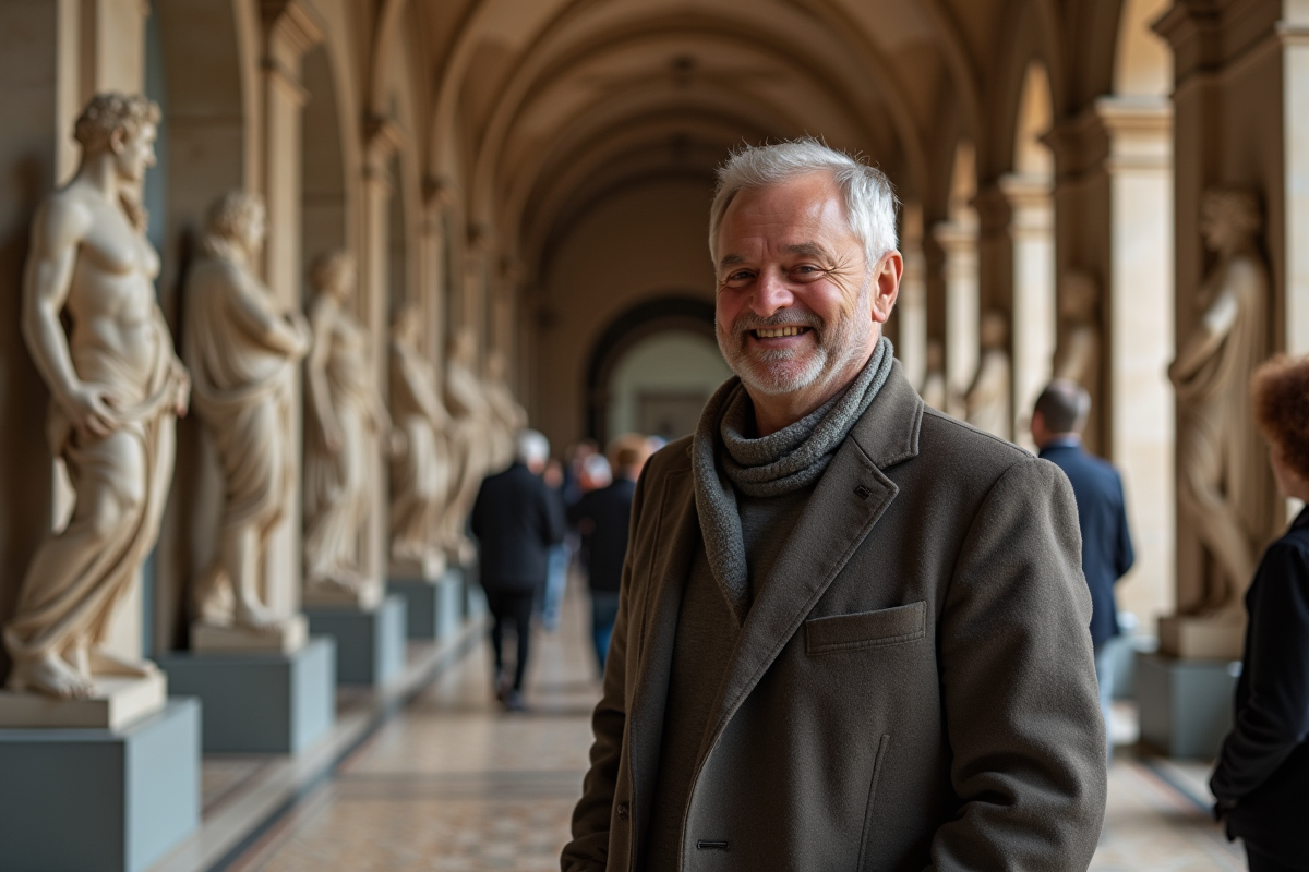 Homme souriant lors d