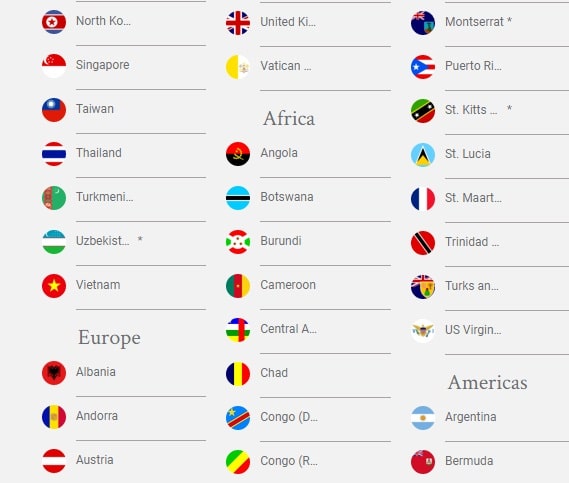pays africains qui ne demandent pas de visa