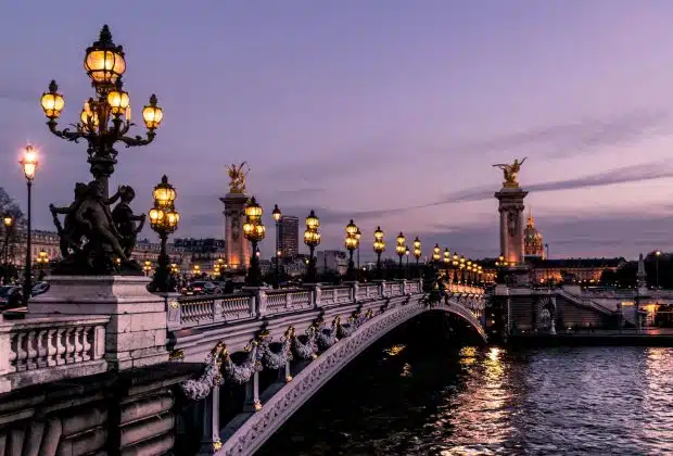 bridge during night time